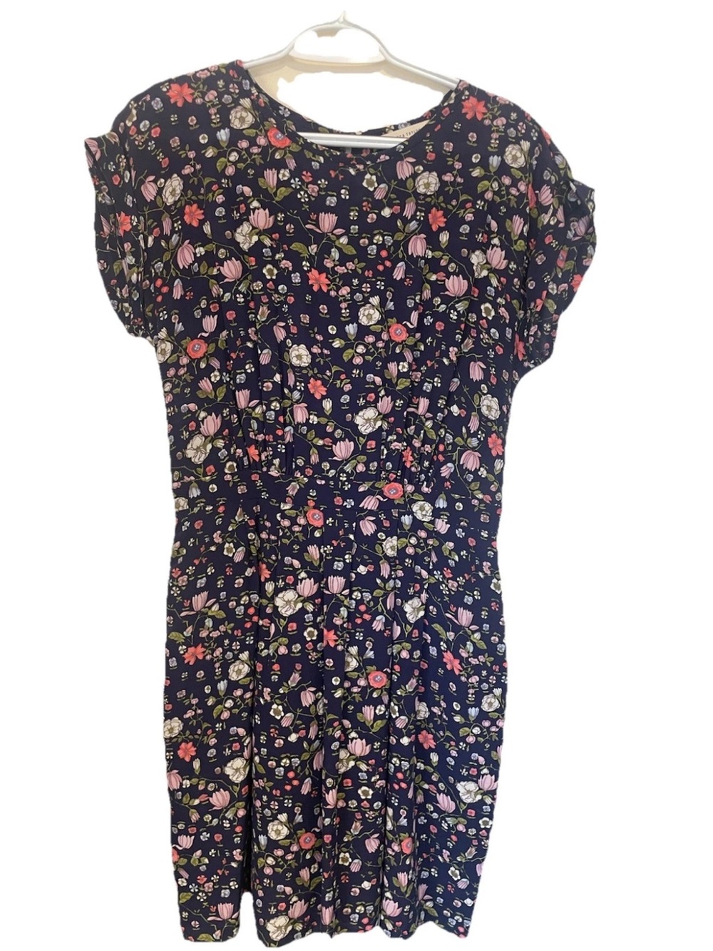 Rebecca Taylor Women’s Navy Poppy Floral Silk Dress cottagecore feminine